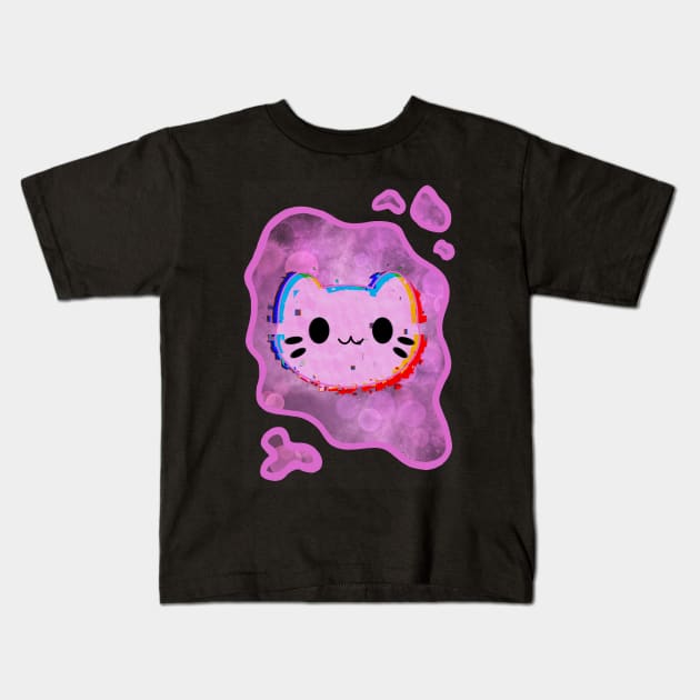 Techno Kitty Kids T-Shirt by Brontysaurus